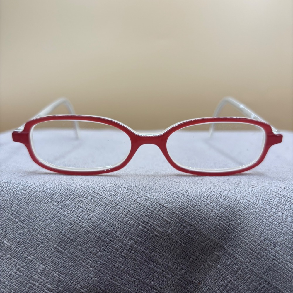 Jean Maryll Eyeglass Frames Unisex OS Red White Excellent Librarian Core Retro